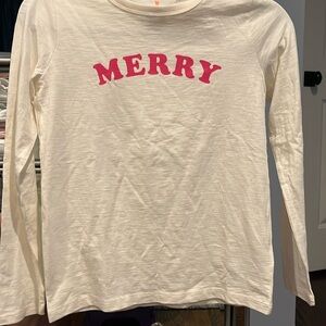 NWT MERRY Crewcuts holiday long sleeved tee -size 10-12